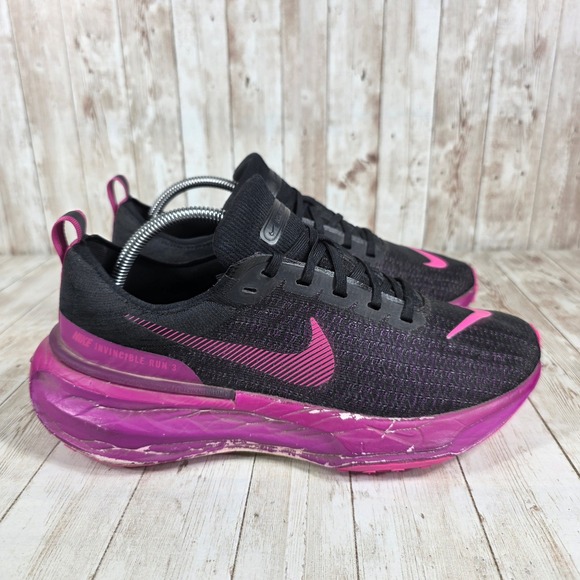 Nike Invincible Run 3 Running Shoes Black Pink DR2615-006 Mens Size 9.5‎ - Picture 1 of 8